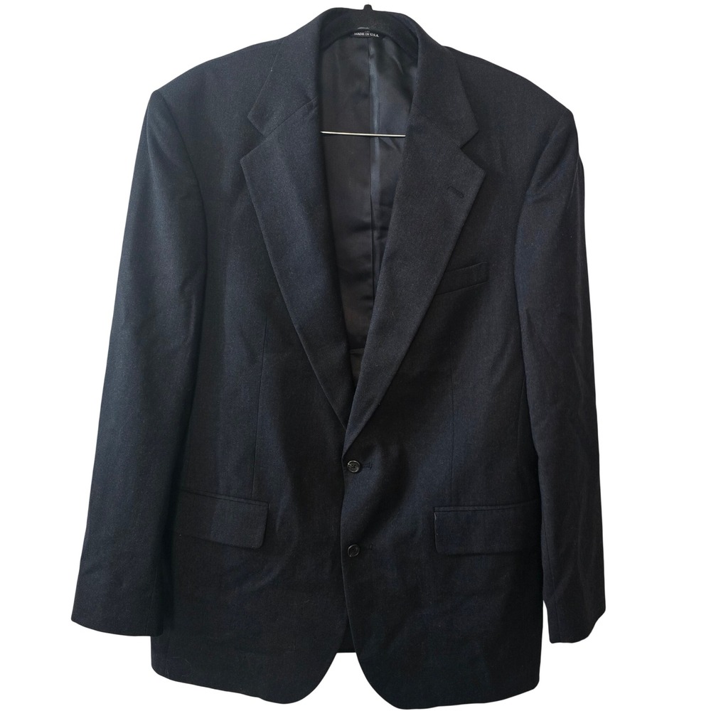 Polo University Club Ralph Lauren Blazer Mens Black Virgin Wool‎ Sport Coat US